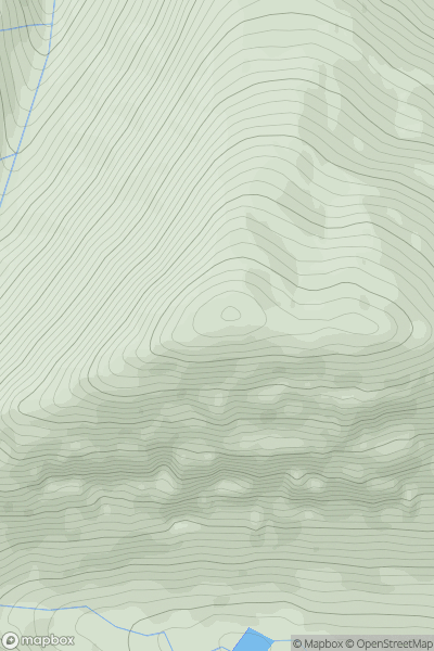 Thumbnail image for Meall a' Bhuiridh [Glen Etive to Glen Lochy] showing contour plot for surrounding peak